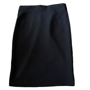 Philosophy Wms Sz 8 Black Long Pencil Gold Full Back Zipper Skirt